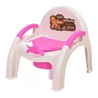 Center Web - Pelela Bacinilla Portatil Infantil Con Espaldar Rosa