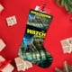 thumbnail image 4 of Watch Man Tema: Calcetines de Navidad, fino lino blanco para colgar en escaleras y chimenea, decoración navideña para el hogar, regalo de Navidad. 45cm × 32cm, 4 of 5