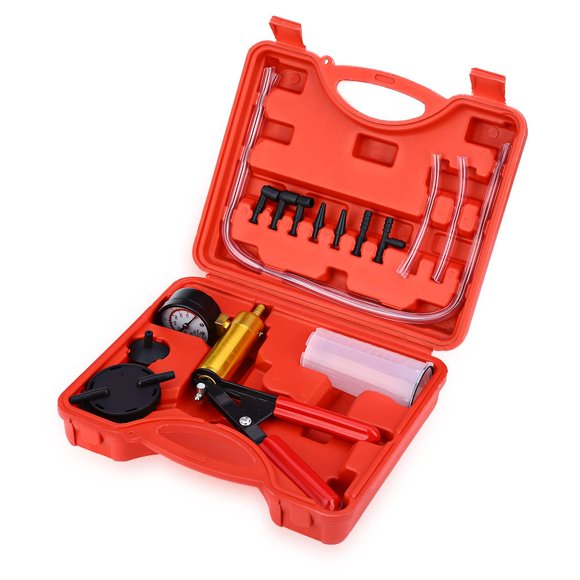 Kit de purga de frenos Lucky Seven 2‑en‑1 con bomba de vacío