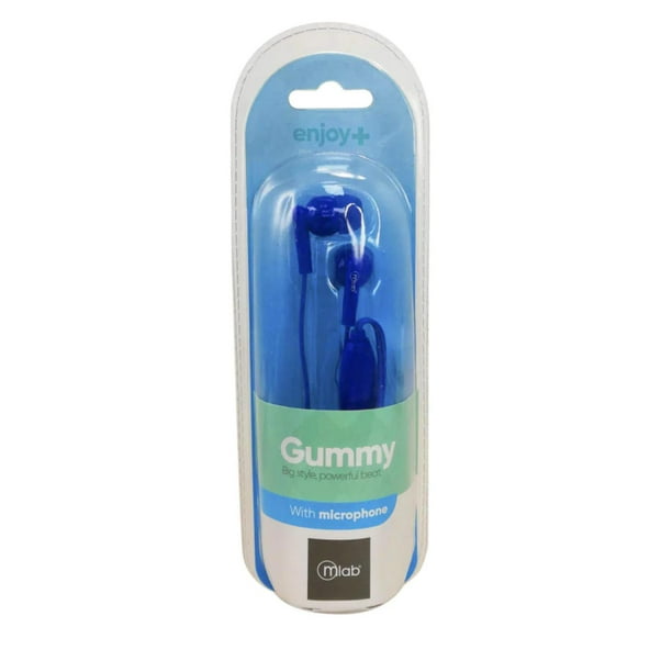 Audifonos Manos Libres Jack In Ear Azul Gummy Lider