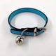 thumbnail image 2 of Collar clásico de cuero con cascabeles, ideal para perros pequeños o gatos. Collar ajustable, de 15 a 21 cm, ancho 1 cm, color azul., 2 of 5