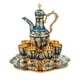 thumbnail image 4 of Juego De Vino Europeo Con Bandeja De Tazas Juego De Tetera Vintage De Lujo Para Boda Azul, 4 of 5