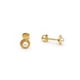 thumbnail image 2 of Aros Perla Blanca Redondela 5mm Oro 18k 0.90gr Mujer Niña Dorado, 2 of 6