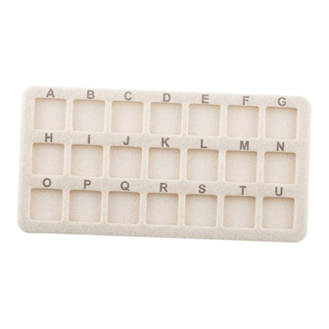 Bothyi - Tapete De Cuentas Con 21 Cuadrículas Rectangulares Para Hacer Collares, Suministros De Abalorios, Color Beige