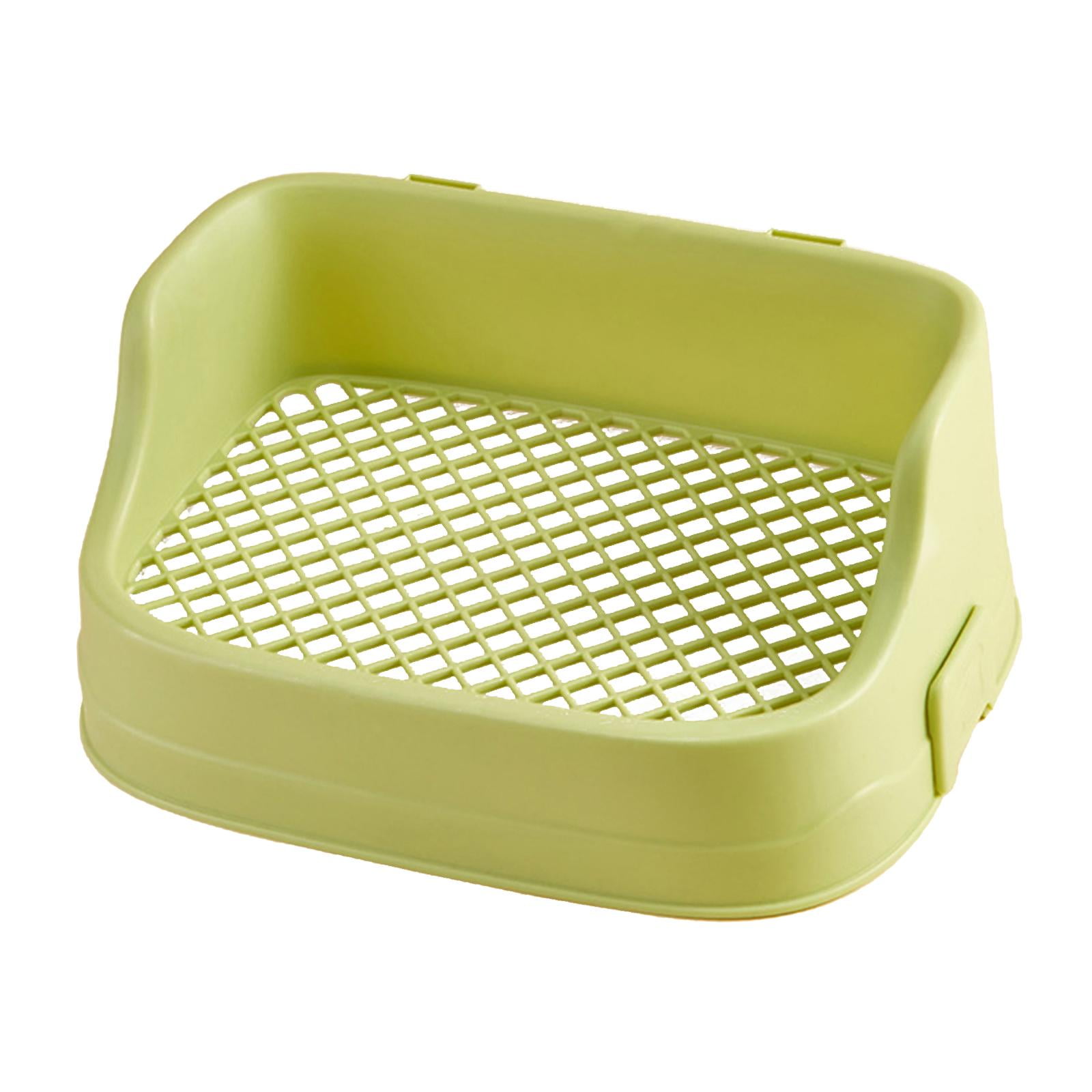 Bandeja De Entrenamiento Para Orinal Para Mascotas Con Cierre A Presión Bandeja Para Mascotas Caja De Arena Para Conejos Verde