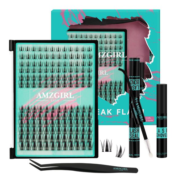 Kit de extensión de pestañas AMZGIRL LASH Manga Lash Clusters 144 piezas