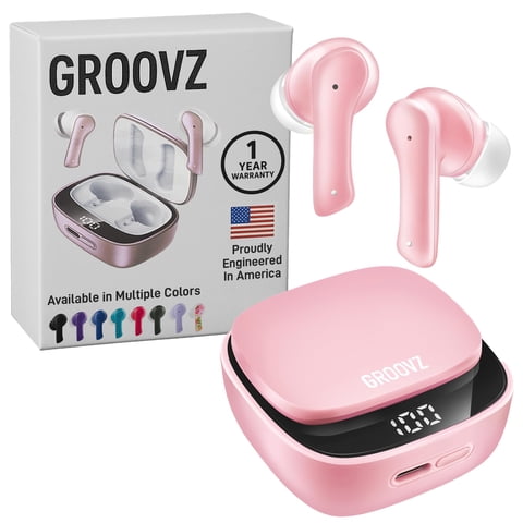 Audífonos True Wireless Groovz Con Estuche De Carga - Rosa