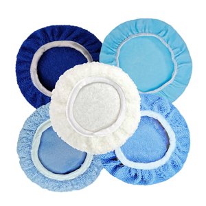 Ioensy - 5 Almohadillas Pulidoras Orbitales Para Coche De Microfibra Para Encerar Esmaltes De Sellado De 5 A 6 Pulgadas