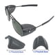 thumbnail image 3 of Protectores Laterales Para Lentes 10 Pares Transparentes Negros Para Anteojos, 3 of 4
