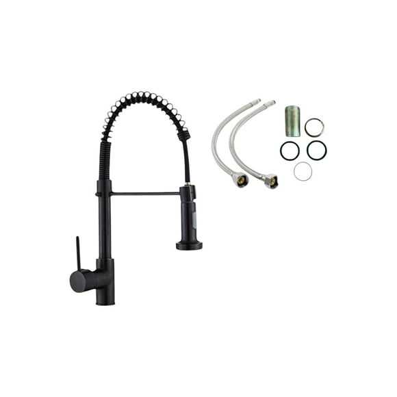 Llave Monomando Profesional De Lujo Color Negro Mate