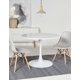 thumbnail image 3 of Mesa Redonda Moderna De Comedor Tulip 100cm Con Base Metalica - Blanco, 3 of 3