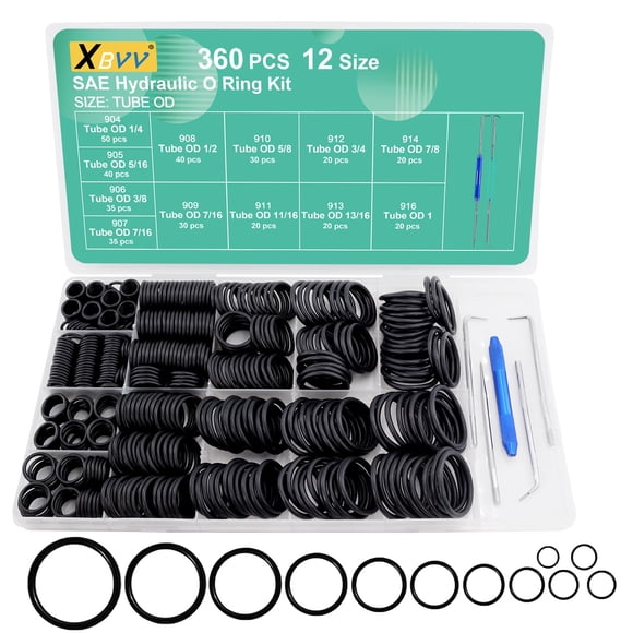 Kit de juntas tóricas XBVV de 360 piezas SAE serie 900 Buna-N 70A