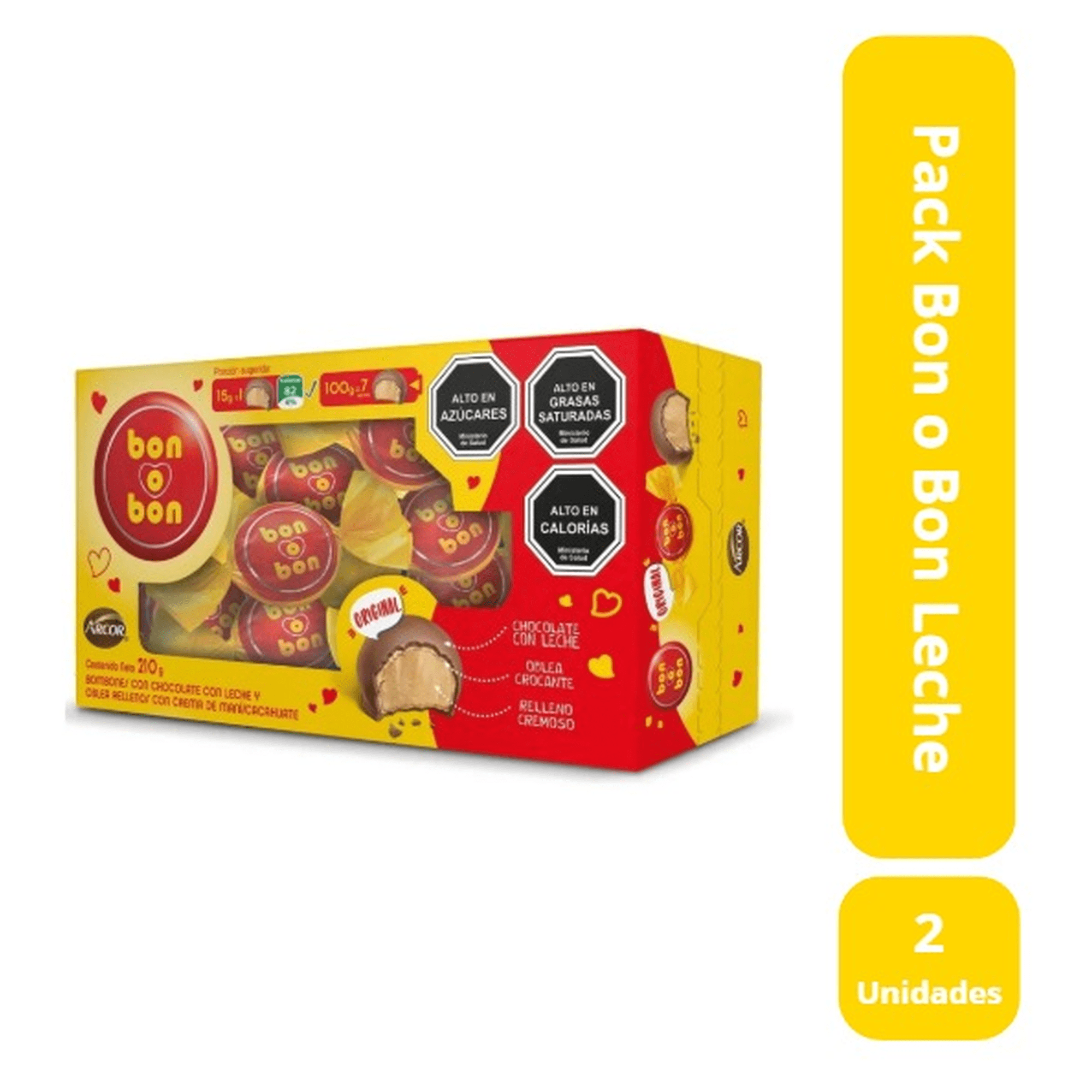 Arcor - Pack 2 Cajas Bon O Bon 450 Grs