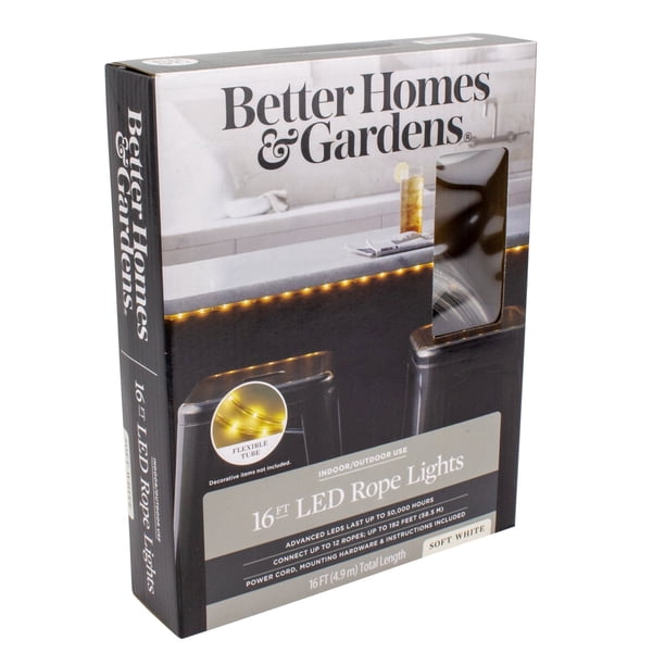 Tira LED Better Homes & Gardens 16 ft Blanco Suave 108 LED