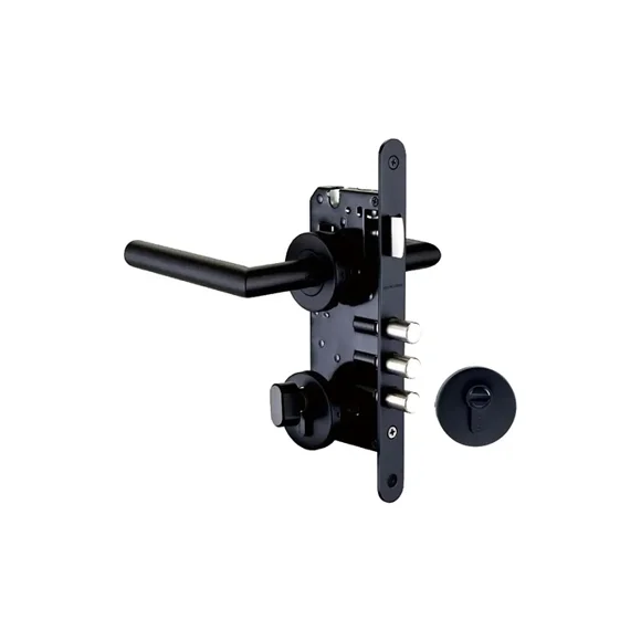 Cerradura de Embutir Baño Negra Fixser