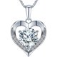 thumbnail image 1 of Collar ONLYLIKE con colgante en forma de corazón de 3 quilates y moissanita para esposa, 1 of 9