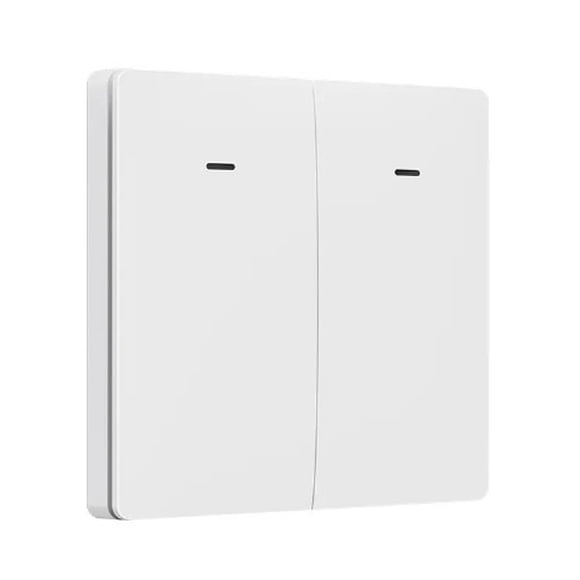 Interruptor Inteligente Wifi Mecánico 2 Botones Blanco - Compatible con Tuya / Smart Life, Alexa y Google Home