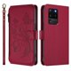 thumbnail image 2 of Funda Cartera Mariposa para [Samsung Galaxy S20 Ultra] con Soporte y Cremallera Rojo, 2 of 6