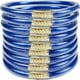 thumbnail image 1 of 9pcs/set Sparkling Glitter Jelly Bracelets for Women and Girls - Resin Prayer Bangle Set with Glamorous Design, 1 of 5
