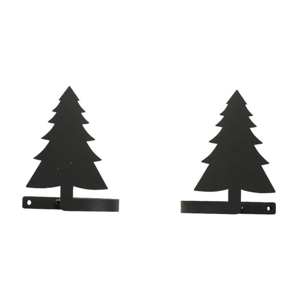 Alzapaños para cortinas Village, de hierro forjado, árbol de pino, 11,43 x 12,7 cm