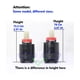 thumbnail image 2 of Cartucho para ducha Ousun N40HKC de 40 mm de repuesto, negro, 2 of 6