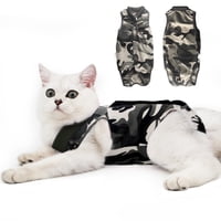 Traje De Recuperación Para Gatos Doton M Camuflaje Post Cirugía
