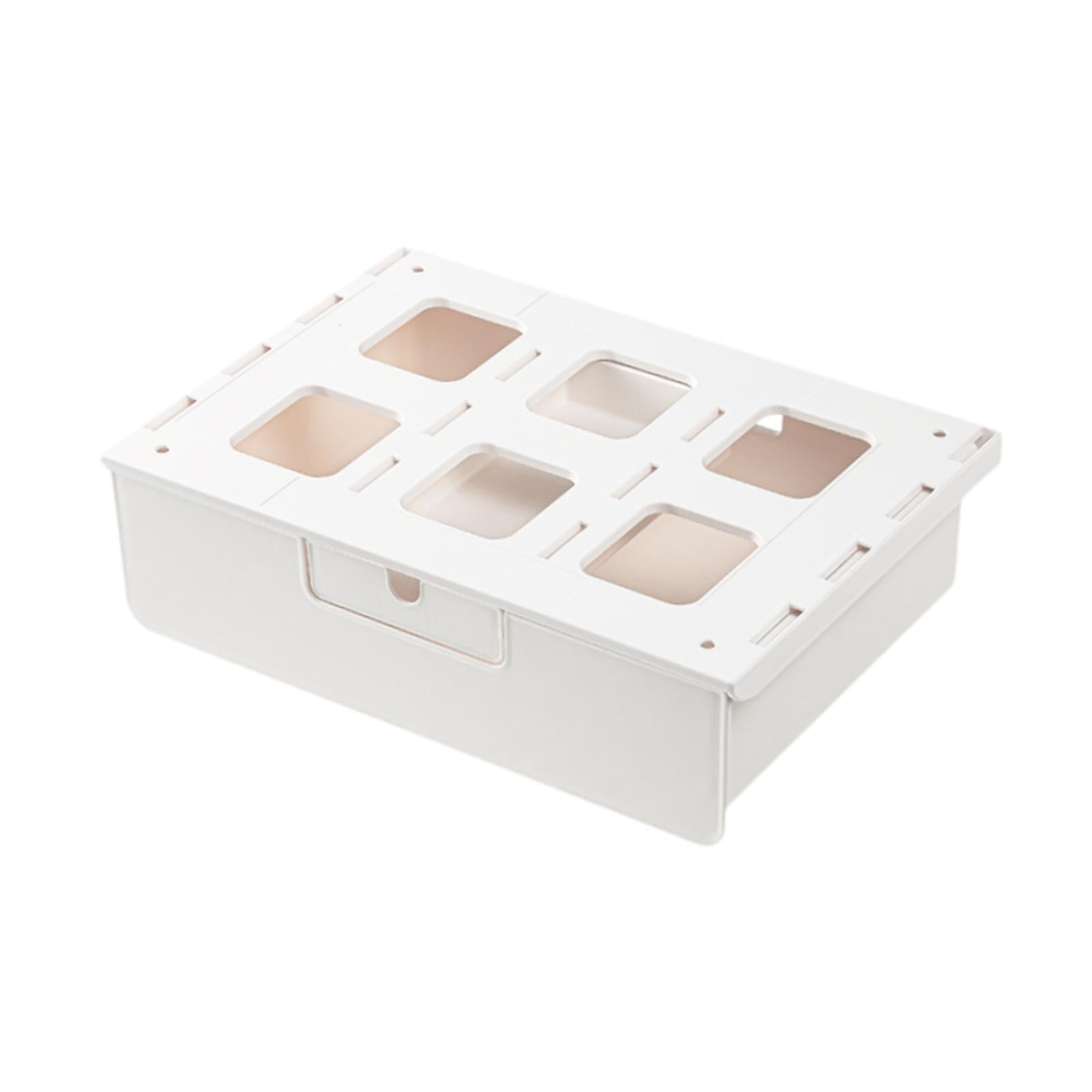 Bothyi - Bandeja Debajo De La Mesa, Estante Para Baño, Oficina, Organizador De Cajones Debajo Del Escritorio, Deslizable Con Caja Pequeña