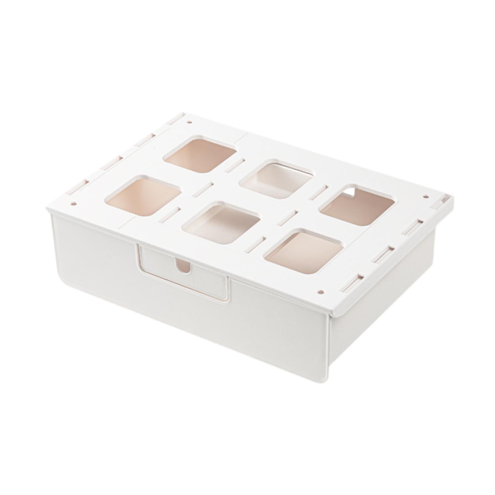 Bothyi - Bandeja Debajo De La Mesa, Estante Para Baño, Oficina, Organizador De Cajones Debajo Del Escritorio, Deslizable Con Caja Pequeña