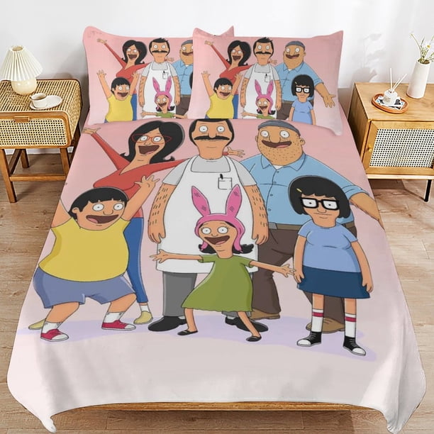 Bob's Burgers Duvet Cover Set 3 Piece Bedding Set Double Sided Printing Decorative Comforter Cover Set