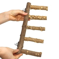 Xusx111 - Escalera De Pájaro Perch Cage Nature Wood Stand Parrot Mask Toy Para Pequeño Animal Parrot Medio