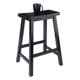 thumbnail image 2 of Taburete Winsome Satori con asiento de sillín, 24 cm, madera negra, 2 of 5