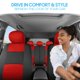 thumbnail image 2 of Juego completo de fundas para asientos de coche BDK PolyPro, rojo sobre negro, 2 of 9