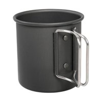 Magideal - Taza De Café Taza Para Acampar Al Aire Libre Plegable Taza De Agua Multifuncional De Aleación Ligera De 300 Ml Para Viajes De Supervivencia , Negro