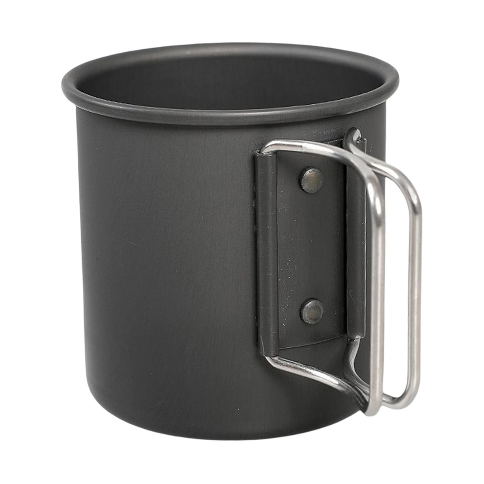 Magideal - Taza De Café Taza Para Acampar Al Aire Libre Plegable Taza De Agua Multifuncional De Aleación Ligera De 300 Ml Para Viajes De Supervivencia , Negro