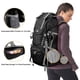 thumbnail image 5 of Mochila de senderismo Loowoko 50 L impermeable con funda para lluvia 45+5 L, 5 of 6