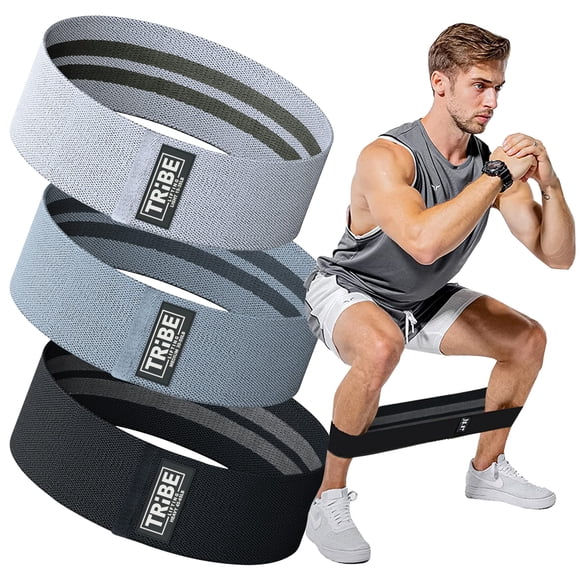 Tela de levantamiento Resistance Bands Tribe para ejercicio, color gris