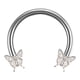 thumbnail image 4 of Mariposa Ceja Retenedor De Labios Cuerpo Piercing Pendiente Fosa Nasal Joyas Blanco, 4 of 5