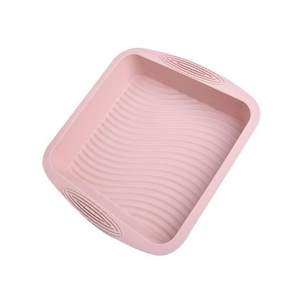 1pc, Square Silicone Cake Corrugated Baking Pan, Bread Baking Pan, High Temperature Resistant Baking Silicone Cake Mold, Easy To Wash, Household Accessories, Household Tools, Baking Utensils, Making C