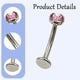 thumbnail image 4 of Piercing para ombligo de titanio F136, corrugado al agua, con diamante checo, aleación de titanio G23, para cuerpo, joyería, anillo de suspensión para ombligo., 4 of 5