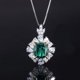 thumbnail image 1 of Collar Colgante de Piedra Preciosa de Plata Esterlina 925 con Esmeralda Triturada Corte Hielo Citrino y Diamantes de Alto Carbono Joyería, 1 of 6