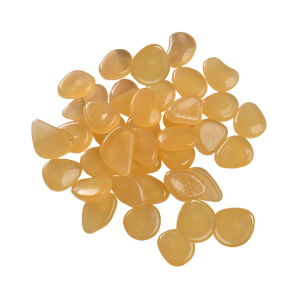 50 Uds Piedras Luminosas Guijarros Decoración Decorativa Brillan En La Oscuridad Rocas Naranja