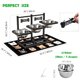 thumbnail image 3 of Shainfun Tazones Elevados para Perros Medianos y Grandes con Alfombra, 6 Niveles de Altura Ajustables, Tres Tazones Grandes de Acero Inoxidable de 58 oz, 3 of 7