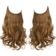 thumbnail image 1 of Xiao Hua Extensión de Cabello con Alambre de Línea de Pesca invisible, Fibra Sintética Larga Ondulada Rizada, Extensión de Cabello Estilo Diadema Ajustable, 14 inch Castaño, 1 Pieza, Estilo F, 1 of 4
