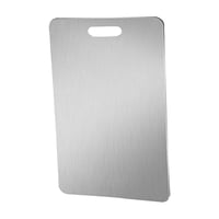 Bothyi - Tabla De Cortar De Acero Inoxidable, Tabla Para Galletas Y Pizza, Placa De Descongelación De Carne Resistente, Mediana