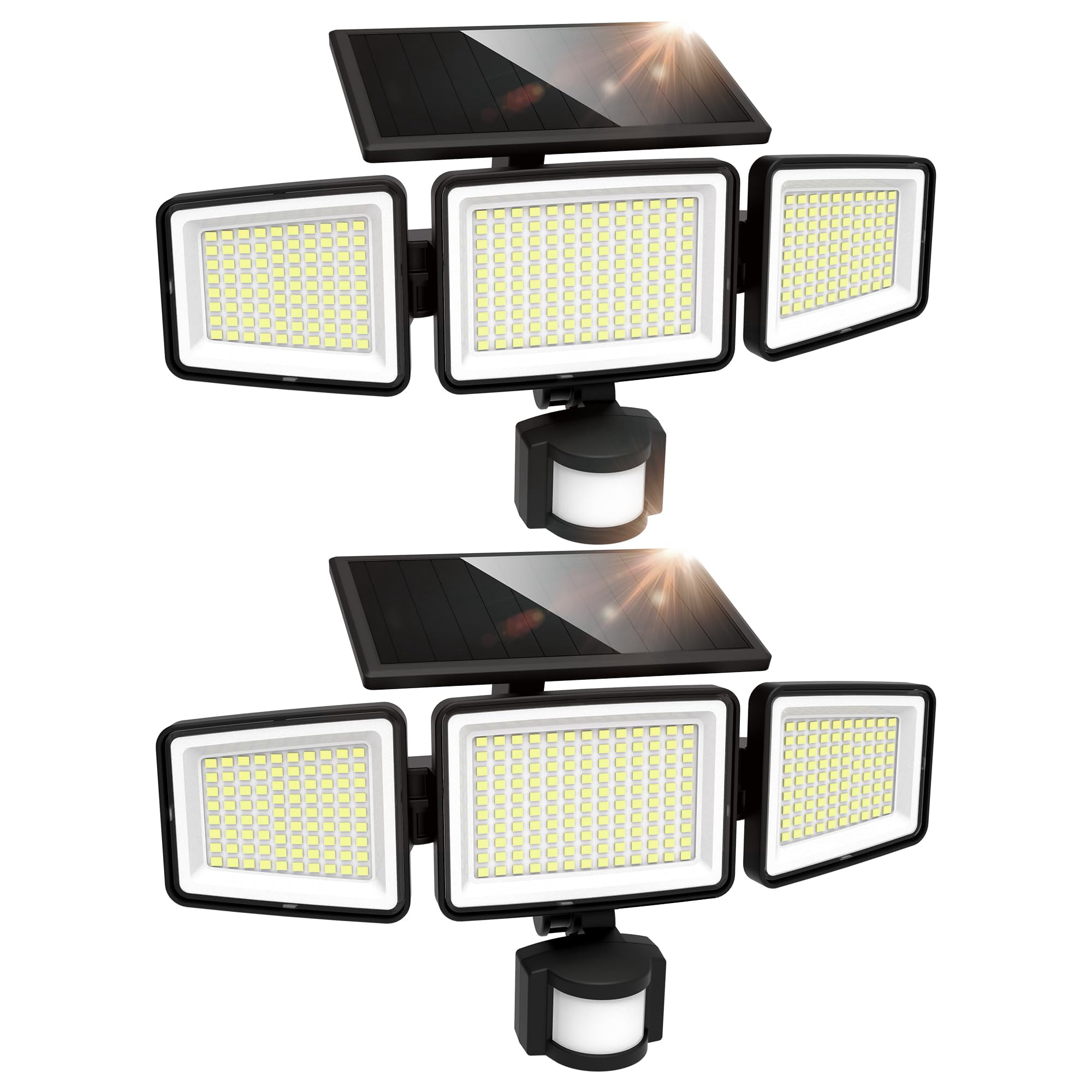 Luces Solares Para Exteriores Ume 302 Led 3000lm Con Sensor De Movimiento, Paquete De 2