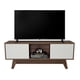 thumbnail image 5 of Rack TV Con Capacidad Hasta 55" 2 Puertas 53,7x135x40 Cm Café Oscuro Y Blanco, 5 of 12