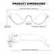 thumbnail image 4 of Gafas de lectura de resina óptica anti-luz azul, modernas gafas de media montura con incrustaciones de diamantes transparentes para mujer, para hipermetropía, en Jianghu., 4 of 5