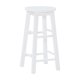 thumbnail image 1 of Taburete Linon Zeke blanco 24 con asiento redondo, 1 of 9