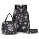 thumbnail image 1 of 3pcs/Set Laptop Backpack Adjustable Strap Fashion Women Nylon Travel Backpack Cute Gradient Work Rucksack for Work School Travel, 1 of 3