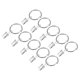 thumbnail image 1 of Anillos de cortina Uxcell con clips, 14 piezas de anillos de clip para cortinas, ganchos de anillo de clip de cortina de 1 pulgada (plata), 1 of 5